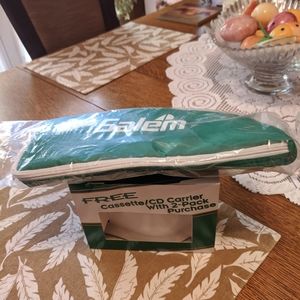 Salem logo NWOT cd carrier, make up, double zipper bag